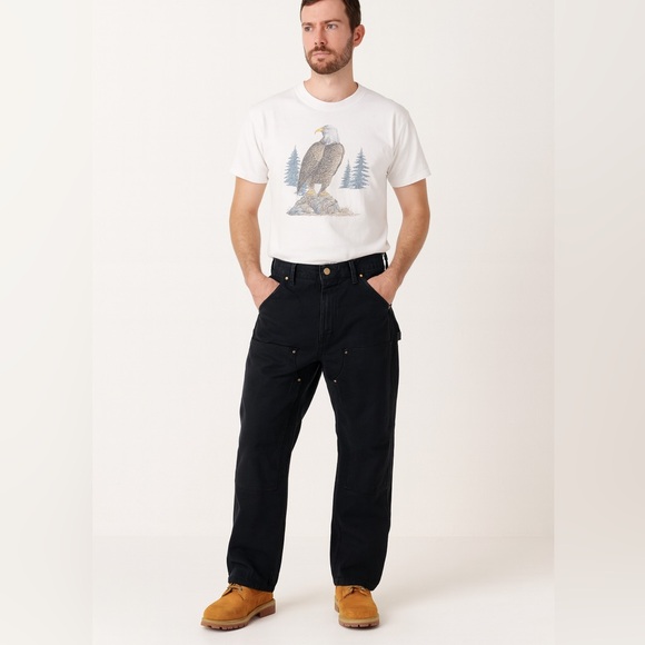 Carhartt Other - Vintage Carhartt Double Knee Canvas Carpente Pants Black 34x30 Made in USA